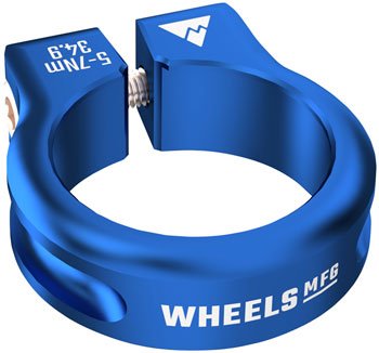 Wheels Manufacturing Seatpost Clamp - 34.9mm, Bolt-On, Blue EA Seatpost Clamp
