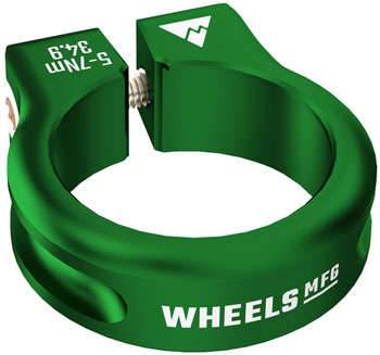 Wheels Manufacturing Seatpost Clamp - 34.9mm, Bolt-On, Green EA Seatpost Clamp