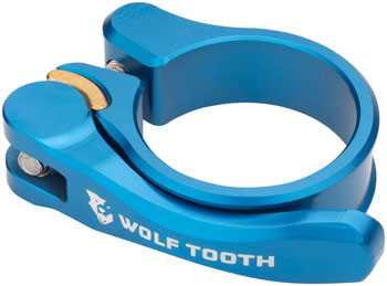 Wolf Tooth Components Quick Release Seatpost Clamp - 28.6mm, QR, Blue EA Seatpost Clamp