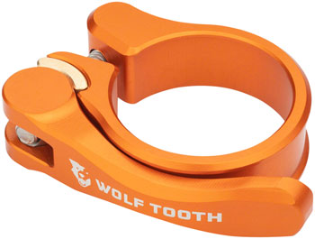 Wolf Tooth Components Quick Release Seatpost Clamp - 28.6mm, QR, Orange EA Seatpost Clamp