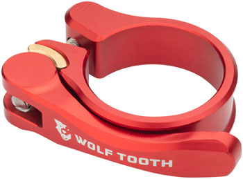Wolf Tooth Components Quick Release Seatpost Clamp - 28.6mm, QR, Red EA Seatpost Clamp