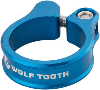 Wolf Tooth Seatpost Clamp - 29.8mm, Bolt-On, Blue EA Seatpost Clamp