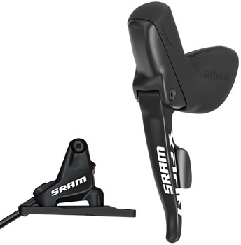 SRAM Apex Hydraulic Disc Brake and Cable-Actuated Dropper Remote Lever - Left/Front, Flat Mount, 950mm Black EA Disc Brake & Lever