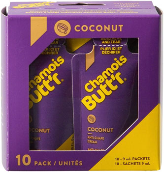 Chamois Butt'r Coconut .3oz POP Box 10 BOX Anti Chafe