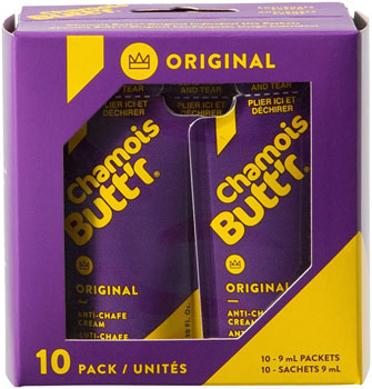 Chamois Butt'r Original: 0.3oz Packet, Box of 10 BAG Anti Chafe