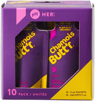 Chamois Butt'r Her': 0.3oz Packet, Box of 10 BOX Anti Chafe