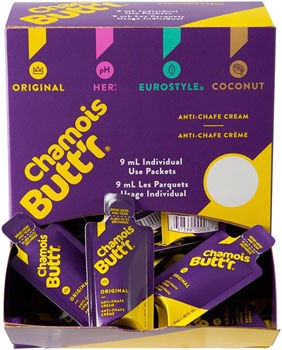 Chamois Butt'r Original: 0.3oz Packet, POP Box of 75 BOX Anti Chafe