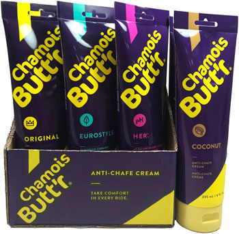 Chamois Butt'r 8oz 2019 Variety Pack: 6 Original, 2 Her', 2 Eurostyle, and 2 Coconut BOX Anti Chafe