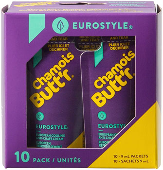 Chamois Butt'r Eurostyle: 0.3oz Packet, Box of 10 BOX Anti Chafe