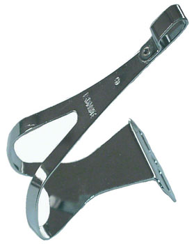 MKS Steel Toe Clips Medium Chrome PAA Toe Clip & Strap