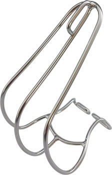 MKS Stainless Steel Cage Toe Clips Large Silver PAA Toe Clip & Strap