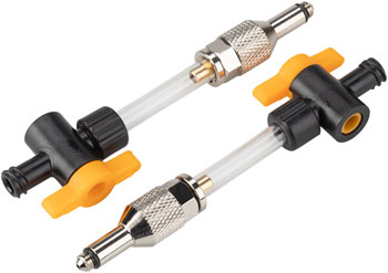 Jagwire Elite DOT Bleed Kit Universal Adapters with 1/4-Turn Valves, Pair EA Brake Tools