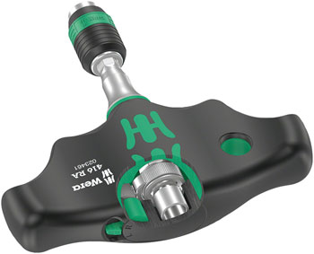 Wera 416 RA T-Handle Screwdriver - Ratchet Function, Rapidaptor Quick-Release Chuck EA Screwdrivers