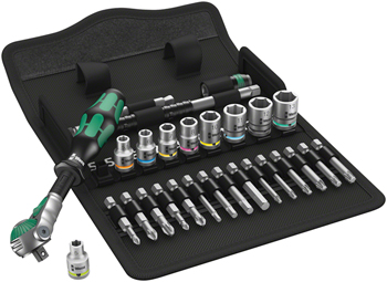 Wera 8100 SA 6 Zyklop Speed Ratchet Set - 1/4" Drive, Metric EA Ratchets and Bits