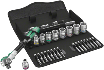 Wera 8100 SB 6 Zyklop Speed Ratchet Set - 3/8" Drive, Metric EA Ratchets and Bits