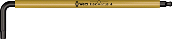 Wera 950 SPKL L-Key Hex Wrench - 4mm, Yellow EA Hex Wrenches