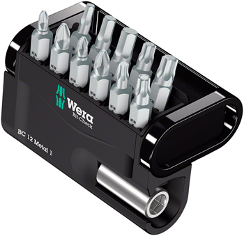 Wera Bit-Check 12 Metal 1 Bit Holder and Bit Set - 1/4" Drive EA Ratchets and Bits