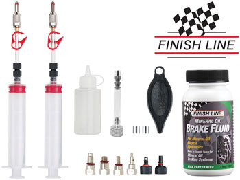 Jagwire Pro Mineral Oil Bleed Kit - Shimano, Magura, Tektro, TRP, Hayes, Adapters Included EA Brake Tools