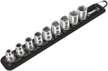 Wera Belt B 4 Zyklop socket set - 3/8" drive, 9 pieces EA Ratchets and Bits