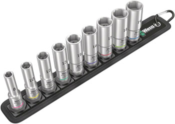 Wera Belt B Deep 1 socket set - 3/8" drive, 9 pieces EA Ratchets and Bits