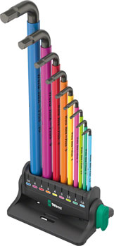 Wera 950/9 Hex-Plus Multicolor 3 L-Key Wrench Set - Metric EA Hex Wrenches