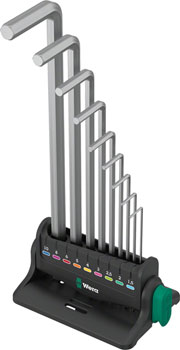 Wera 950/9 Hex-Plus Chrome 8 L-Key Wrench Set - Metric EA Hex Wrenches