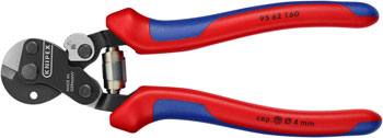 Knipex Wire Rope Shears - Burnished Forged Steel, 6 1/4" EA Cable and Housing Tools