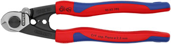 Knipex Wire Rope Shears - Burnished Forged Steel, 7 1/2" EA Cable and Housing Tools