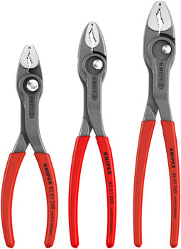 Knipex 3 Pc TwinGrip Pliers Set, Plastic Dipped, 6"/8"/10") EA Pliers