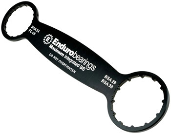 Enduro BBT-036 Flat Wrench Bottom Bracket Tool - 46mm x 12-spline and 41 mm x 16-spline Interfaces, For Maxhit BSA-24 (FC-25), 29 and 30 EA Bottom Bracket Tools