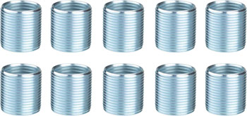 Unior Proprietary Crank Repair Pedal Thread Inserts for Left Crankarm, 9/16": 10 Pack, Silver PAK Thread Repair