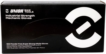 Unior Industrial Strength Nitrile Mechanic Gloves - Box 100, Small BOX Shop Supply