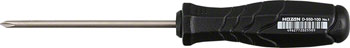 Hozan JIS Screwdriver, #1 size tip, 100mm, Black, Model EA Screwdrivers