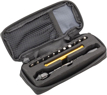 Lezyne Torque Drive Torque Wrench - 2-10 Nm, 2, 2.5, 3-6mm Hex, T10, T25, T30~ Flat/Phillips, With Storage Case, Black EA Torque Wrenches