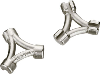 Lezyne 3-Way Triple Spoke Wrench 3.23, 3.30, 3.45mm: Silver EA Spoke Wrenches