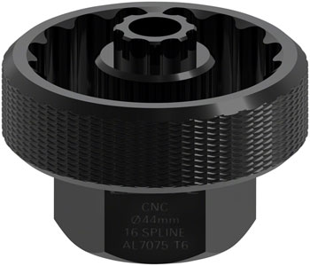 Lezyne CNC Alloy BB Tool 44mm 16 Spline EA Bottom Bracket Tools