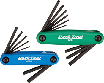 Park Tool FWS-2 Fold-Up AWS-10 and TWS-2 Set EA Hex Wrenches