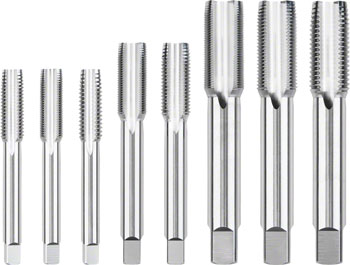 Park Tool Part Tool 8-piece Thru Axle Tap Set for Frame and Fork SET Thread Repair