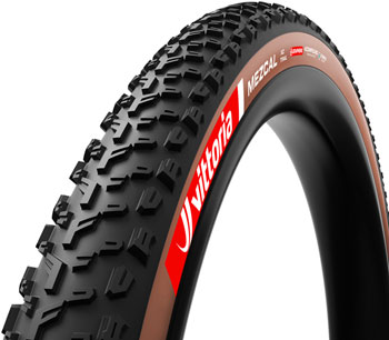 Vittoria Mezcal XC Trail Tire - 29 x 2.40, Tubeless, Folding, Black/Brown, 4C Graphene, G2.0, E-Bike Black/Brown EA Tires