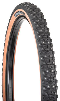 45NRTH Kahva Tire - 29 x 2.25, Tubeless, Folding, Tan, 60 TPI, 252 Concave Carbide Studs Black/Tan EA Tires