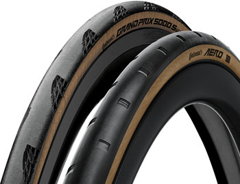 Continental Tour de France Tire Set - Aero 111 700 x 29 Front / Grand Prix 5000 S TR 700 x 30 Rear, Tubeless, Folding, Black/Transparent SET Tires