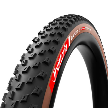 Vittoria Barzo XC Trail Tire - 29 x 2.40, Tubeless, Folding, Black/Brown, 4C Graphene, G2.0, E-Bike Black/Brown EA Tires