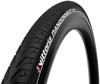 Vittoria Randonneur Tech Tire - 700 x 42, Clincher, Wire, Black/Reflective, 1C Graphene, G2.0, E-Bike Black/Reflective EA Tires