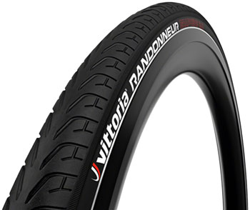 Vittoria Randonneur Reflect Tire - 700 x 28, Clincher, Wire, Black EA Tires