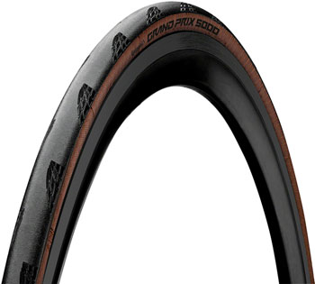Continental Grand Prix 5000 Tire - 700 x 25, Clincher, Folding, Black/Transparent, BlackChili, Vectran Breaker, LazerGrip, ACT Black/Transparent EA Tires