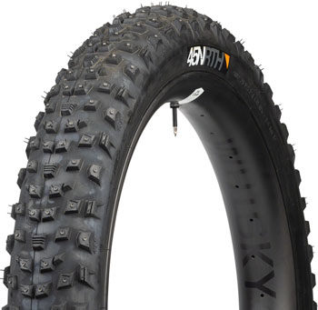 45NRTH Wrathlorde Tire - 27.5 x 4, Tubeless, Folding, Black, 120 TPI, 300 XL Concave Carbide Studs Black EA Tires