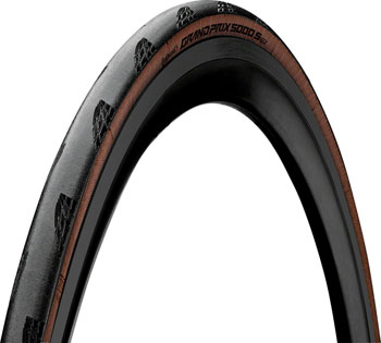 Continental Grand Prix 5000 S TR Tire - 700 x 32, Tubeless, Folding, Black/Transparent, BlackChili, Vectran Breaker, LazerGrip, ACT Black/Transparent EA Tires