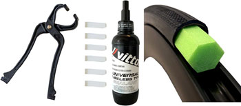 Vittoria Air-Liner Tubeless Road Kit - 2 Inserts, Tire Sealant, Pliers and Clips, Small, 25mm EA Tubeless System Enhancements