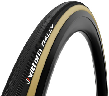 Vittoria Rally Tire - 700 x 25, Tubular, Folding, Black/Tan EA Tires