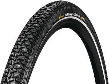 Continental Contact Spike Tire - 700 x 32, Clincher, Wire, Black/Reflex, 120 Studs, SafetySystem Breaker, E25 Black/Reflex EA Tires